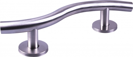 Curved Stainless Steel Grab Bar 480mm