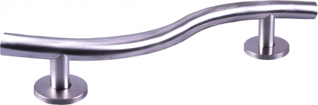 Curved Stainless Steel Grab Bar 620mm