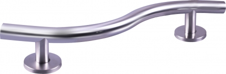 Curved Stainless Steel Grab Bar 620mm