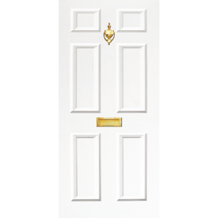 Door Decal Dementia Friendly with Letterbox and Knocker - White -MINIMUM ORDER 2 PER COLOURWAY